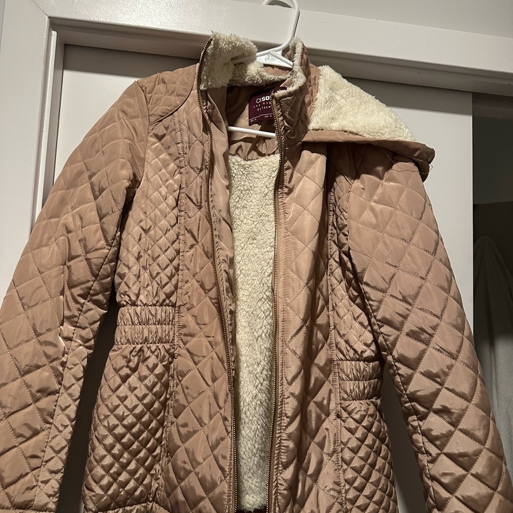 Ci Sono Women's Quilted Pink Puffer Jacket